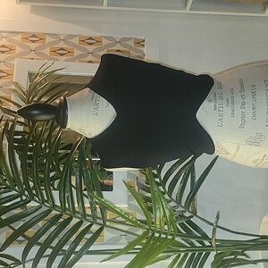 Zara Women Made in Morocco little black sexy crop top